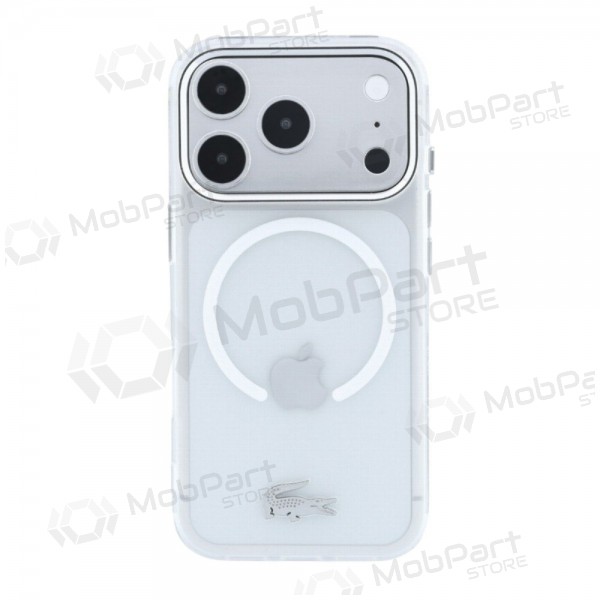Apple iPhone 18 Pro Max ümbris - Lacoste IML Frosted Petit Pique Metal Logo MagSafe (läbipaistev)