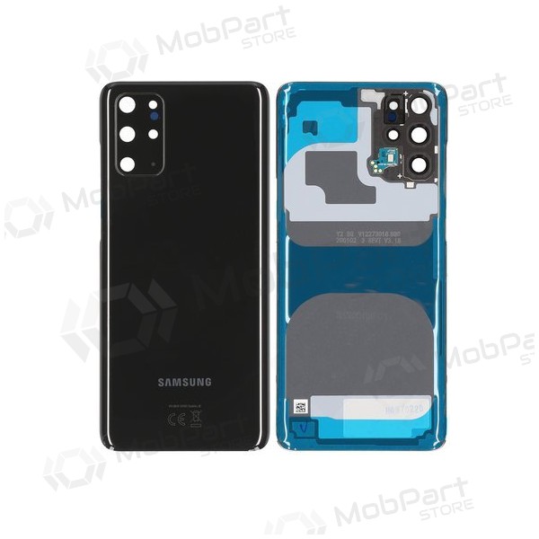 Samsung G985 / G986 Galaxy S20 Plus patareipesade kaas (tagakaas) mustad (Cosmic Black) (kasutatud grade A, originaalne)