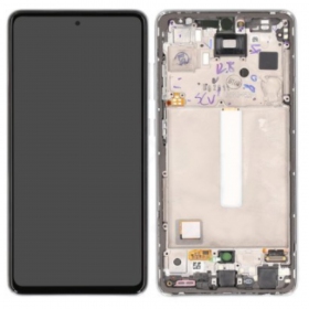 Samsung A528 Galaxy A52S 2021 ekraan (valged) (koos raamiga) (service pack) (originaalne)