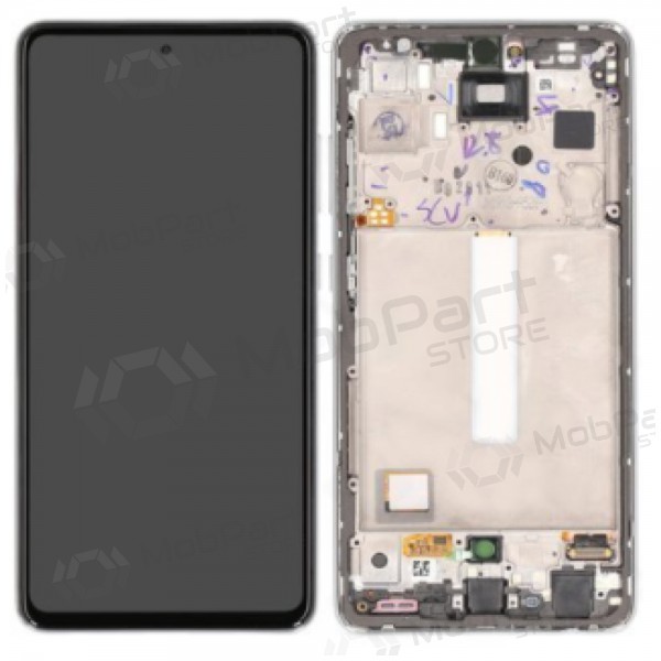 Samsung Galaxy A52s ekraan (valged) (koos raamiga) (originaalne) Samsung Galaxy A52s ekraan (valged) (koos raamiga) (originaalne)