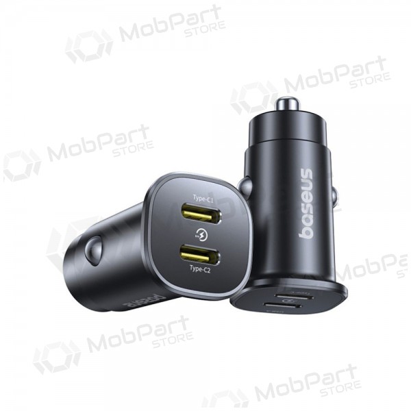 Autolaadija Baseus GoTrip 2xUSB-C 30W mustad C00072300123-01