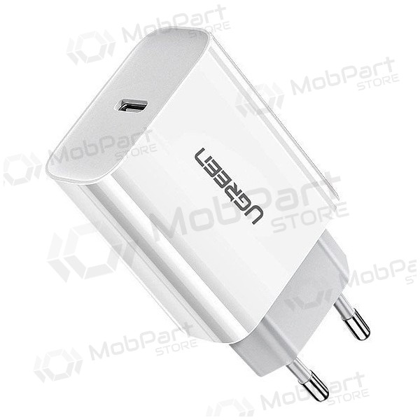 Laadija buitinis Ugreen CD137 USB-C 20W 3A valged