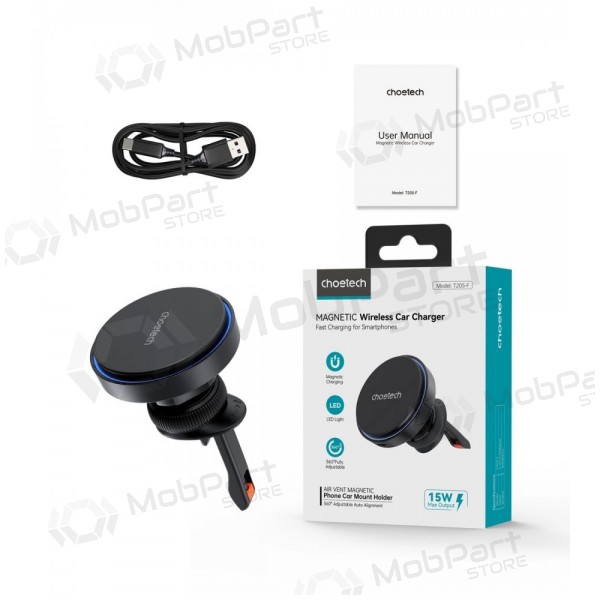 Automobilinis laikiklis-laadija Choetech T205-F MagSafe 15W mustad