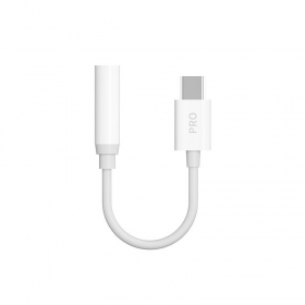 Helimikrofon Dudao L16CPro USB-C kuni 3.5 mm valge