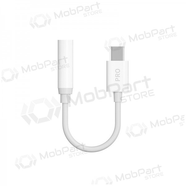 Helimikrofon Dudao L16CPro USB-C kuni 3.5 mm valge