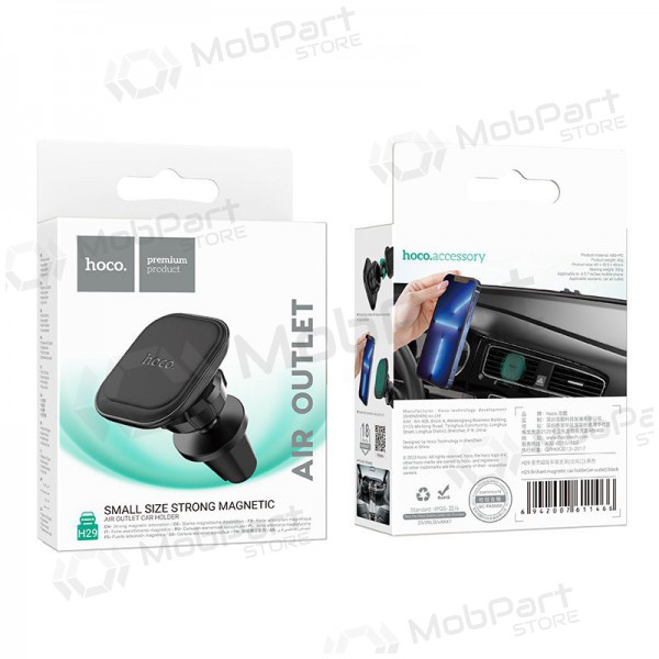 Auto telefonihoidja Hoco H29 tvirtinamas ant ventiliacijos grotelių magnetinis