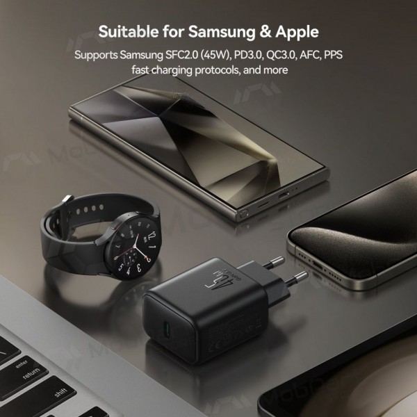 Laadija Joyroom JR-TCG13 45W GaN USB-C mustad