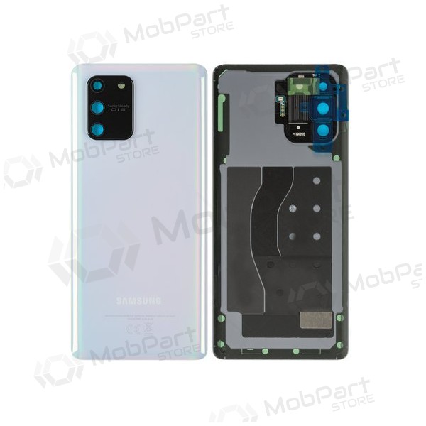 Samsung G770 Galaxy S10 Lite patareipesade kaas (tagakaas) valged (Prism White) (kasutatud grade A, originaalne)