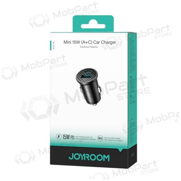 Autolaadija Joyroom JR-CCN16 USB-A/USB-C 15W mustad