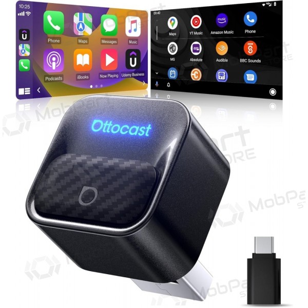 CarPlay adapter Ottocast Mini Core juhtmevaba Android Auto must