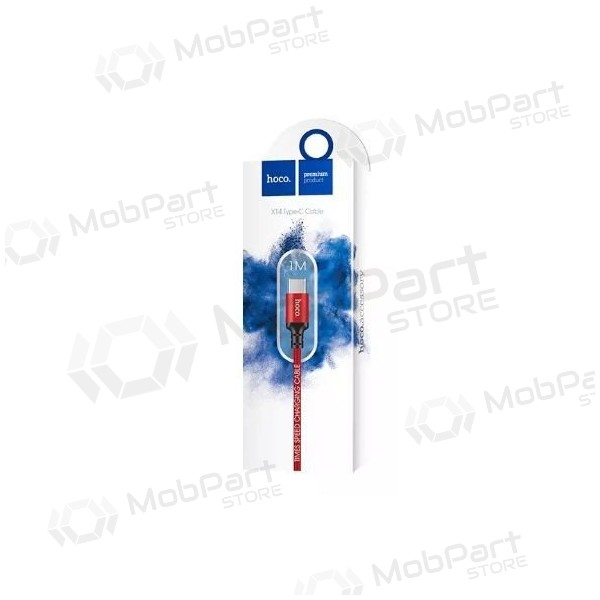 USB kaabel HOCO X14 Times speed type-C 1m (punane / mustad)