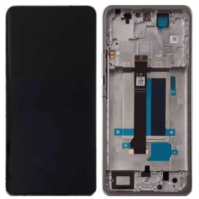 Xiaomi Redmi Note 13 Pro+ 5G ekraan (valged) (koos raamiga) (originaalne)