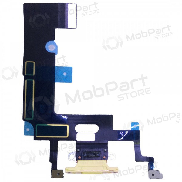 Apple iPhone XR laadimispesa ja mikrofoni liides (laadimisliides) (kollane)