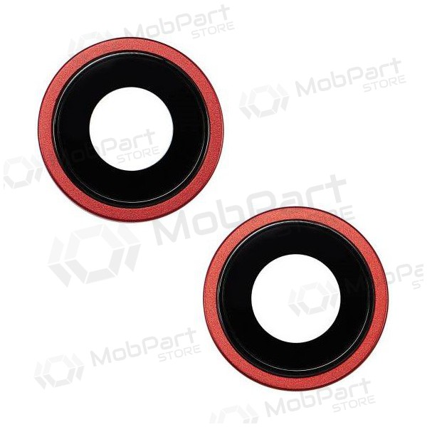 iPhone 14 / 14 Plus kaamera klaas (2tk) (punane) (koos raamiga)