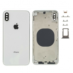 Apple iPhone XS patareipesade kaas (tagakaas)  hõbedased (valged) full