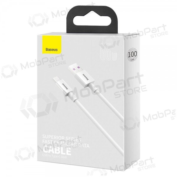 USB kaabel Baseus Superior Type-C 66W 1.0m (valged) CATYS-02