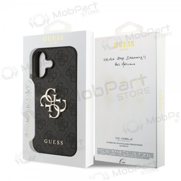 Apple iPhone 17 ümbris - Guess PU 4G Metal Logo (hall)