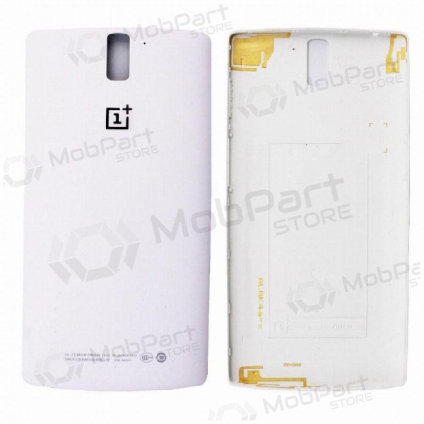 OnePlus One patareipesade kaas (tagakaas) (valged) (kasutatud grade A, originaalne)