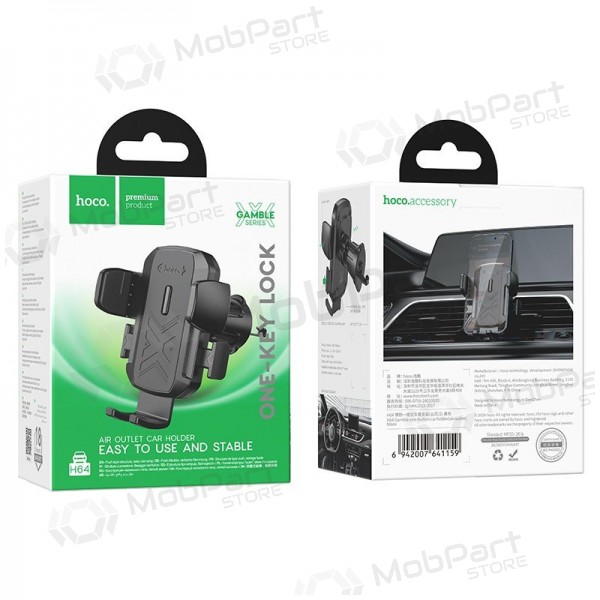 Auto telefonihoidja Hoco H64 (air vent) mustad