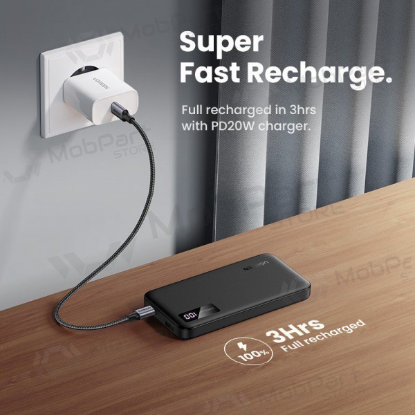 Väline patarei / aku Power Bank Ugreen PB311 20W 10000mAh (25742) must Väline patarei / aku Power Bank Ugreen PB311 20W 10000mAh (25742) must