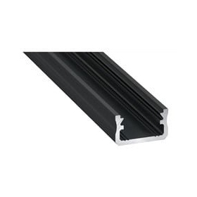 Aliuminis profilis Lumines LED juostoms A (mustad, anoduotas, 3m)