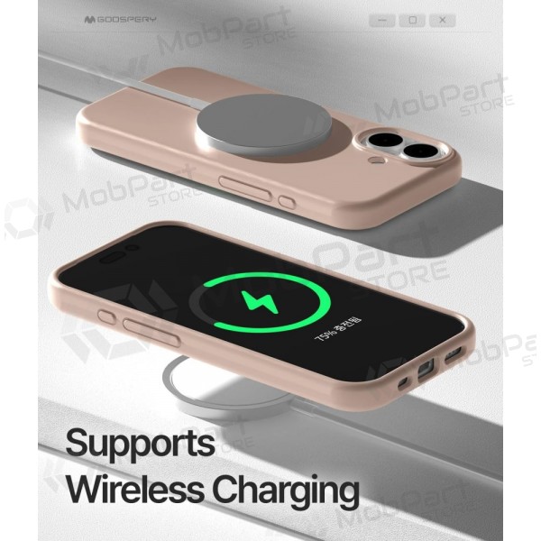 Ümbris Mercury Pure Magsafe Silicon Case Apple iPhone 17 roosa liivavärv
