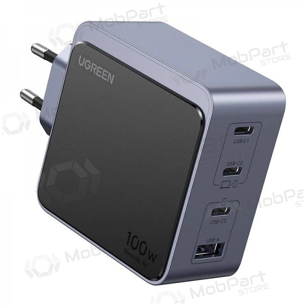 Võrgulaadija Ugreen X565 100 W GaN 3x USB-C + USB-A hall