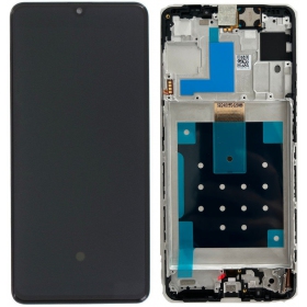 Ekranas Samsung M556 M55 5G su lietimui jautriu stikliuku ja rėmeliu Black originaalne (service pack)