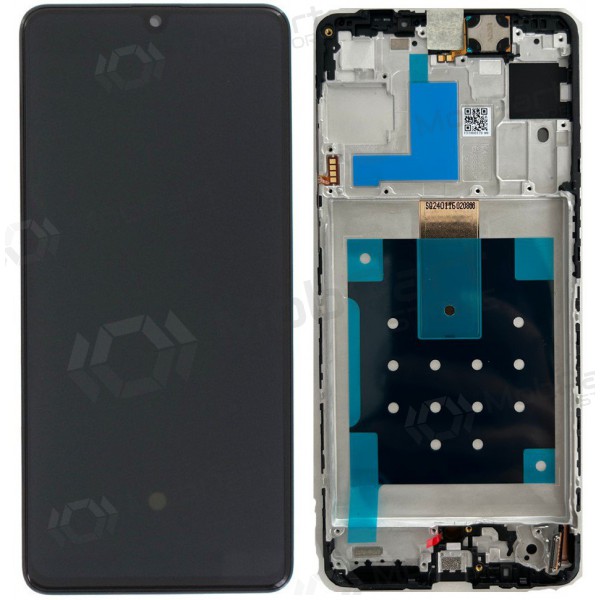 Ekranas Samsung M556 M55 5G su lietimui jautriu stikliuku ja rėmeliu Black originaalne (service pack)