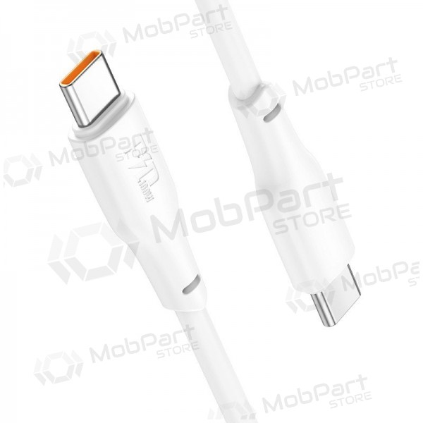 USB-C kaabel Hoco X93 USB-C kuni USB-C 1 m 100 W valge