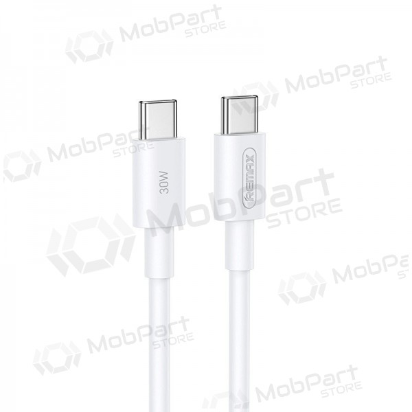 USB kaabel Remax RC-C021 USB-C to USB-C 30W 2.0m valged