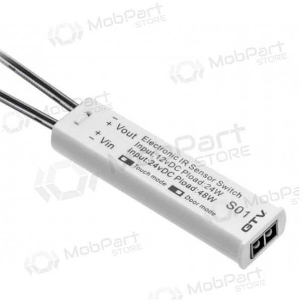 Bekontaktis jungiklis LED juostoms GTV AE-WBBUNI-10DIM (valged, 12V)