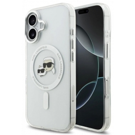 Apple iPhone 17 ümbris - Karl Lagerfeld IML K&CH Heads Metal Frame MagSafe (läbipaistev)