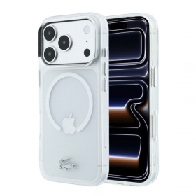 Apple iPhone 18 Pro Max ümbris - Lacoste IML Frosted Petit Pique Metal Logo MagSafe (läbipaistev)
