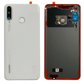 Huawei P30 Lite / P30 Lite New Edition 2020 48MP patareipesade kaas (tagakaas) valged (Pearl White) (kasutatud grade B, originaalne)