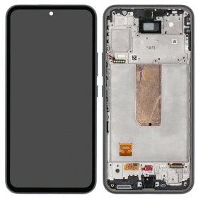 Samsung Galaxy A54 5G ekraan (grafitas) (koos raamiga) (originaalne)