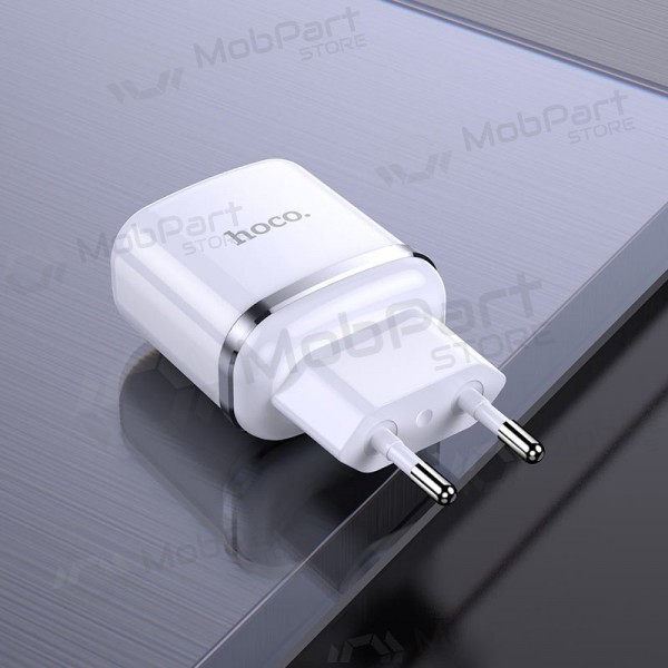Laadija Hoco N4 x 2 USB  jungtimis (2.4A) (valged)