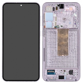 Ekranas Samsung S916 S23+ 5G su lietimui jautriu stikliuku ja rėmeliu Levander originaalne (service pack)