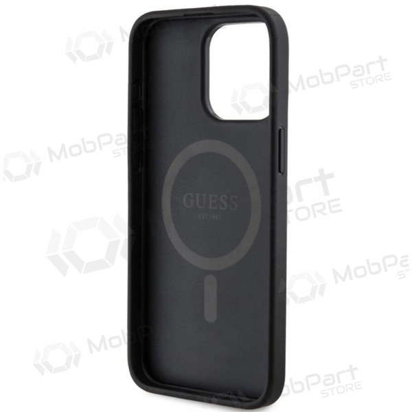 Apple iPhone 15 Pro Max ümbris - Guess PU Leather 4G Colored Ring MagSafe (must)