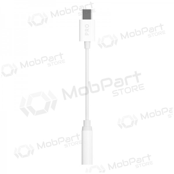 Helimikrofon Dudao L16CPro USB-C kuni 3.5 mm valge