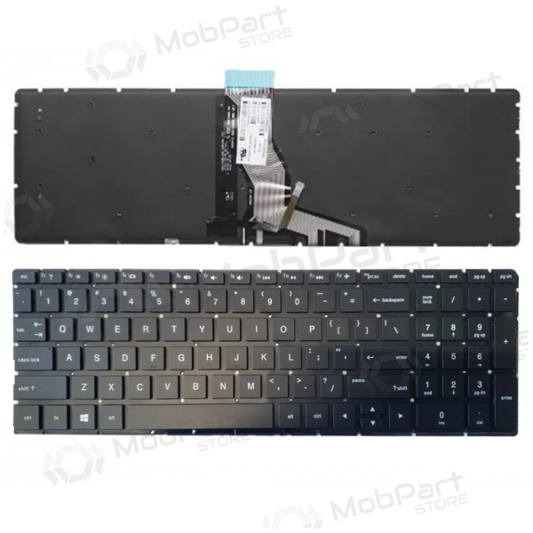 HP 250 G6, 255 G6, 256 G6, 258 G6, 15-BS with backlight (US) klaviatuur