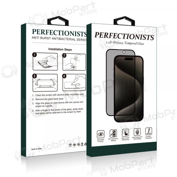 LCD apsauginis stikliukas 2.5D Privacy Perfectionists Samsung A566 A56 5G mustad