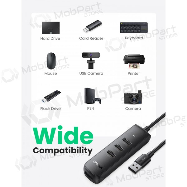 USB šakotuvas Ugreen CM416 USB-A 3.0 to 4xUSB-A 3.0 (10915) mustad