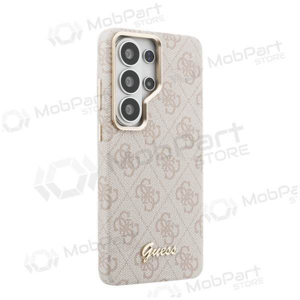 Samsung Galaxy S26 Ultra ümbris - Guess PU 4G Script Metal Logo Magnetic (roosa)