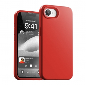 Apple iPhone 16e, 17e ümbris Mercury -Pure Magsafe Silicon Case- (punane)