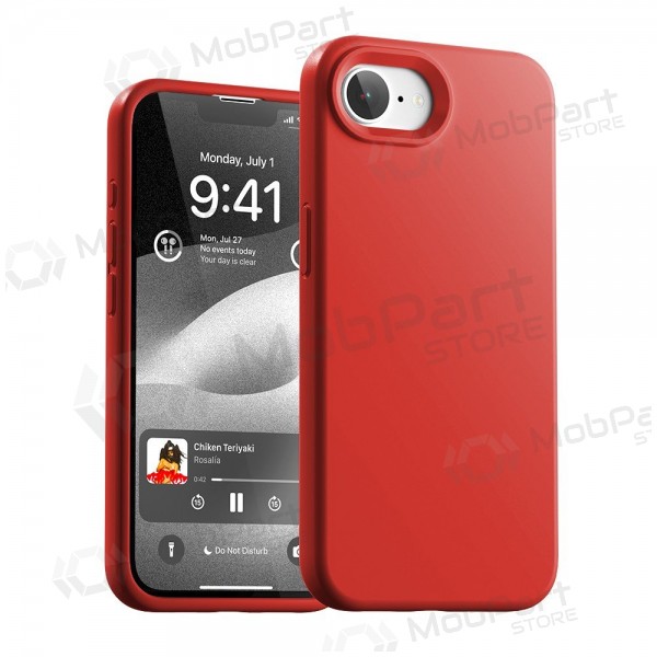 Apple iPhone 16e, 17e ümbris Mercury -Pure Magsafe Silicon Case- (punane)