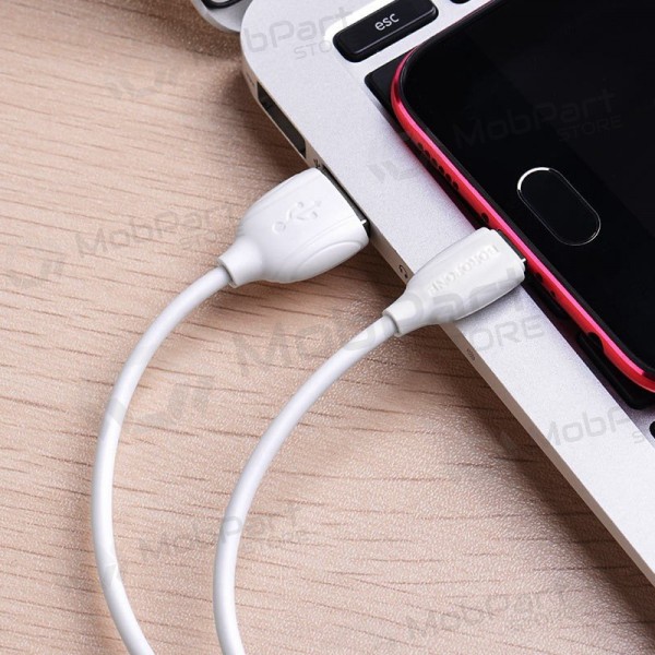 USB kaabel Borofone BX19 USB-A to MicroUSB 1.0m valged