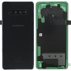 Samsung G975 Galaxy S10 Plus patareipesade kaas (tagakaas) mustad (Ceramic Black) (kasutatud grade B, originaalne)