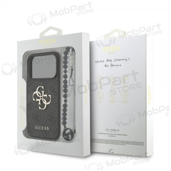 Apple iPhone 17 Pro ümbris - Guess PU 4G Metal Logo Strap (must)