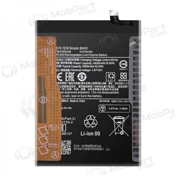 Xiaomi Redmi Note 11S patarei / aku, akumuliatorius (BN5D) (originaalne) Xiaomi Redmi Note 11S patarei / aku, akumuliatorius (BN5D) (originaalne)